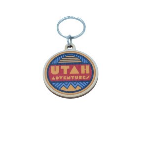 Utah Adventures Wooden Keychain